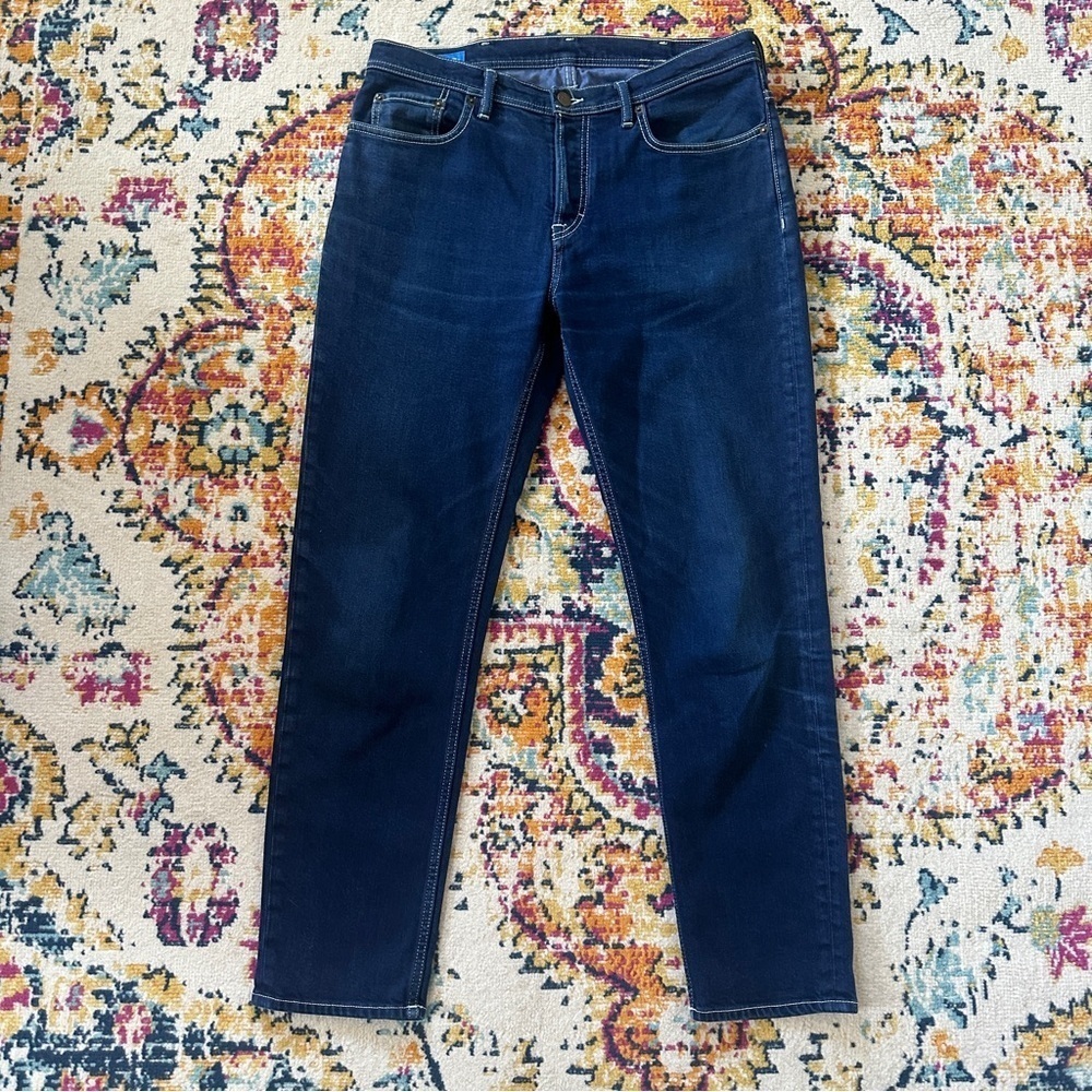 Acne Studios Bla Konst Button Fly Jeans River Cobalt Blue Mens Size 32